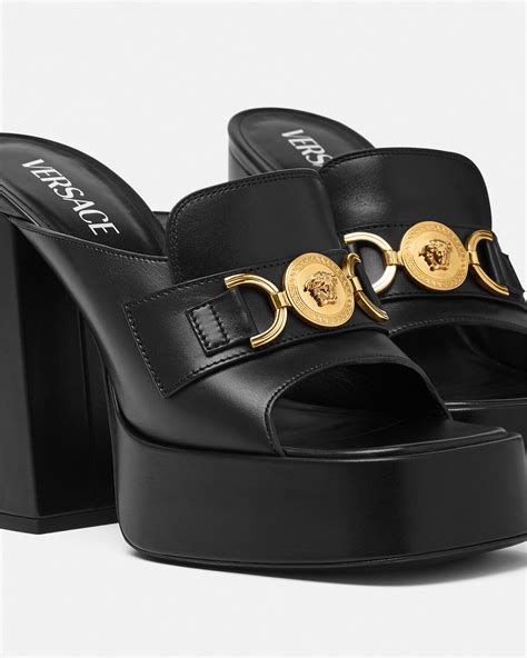 versace medusa head mule slippers|versace women's medusa 95.